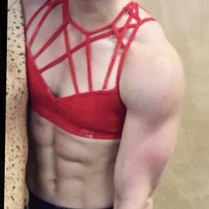 Reebok CrossFit Red Cage Sports Bra